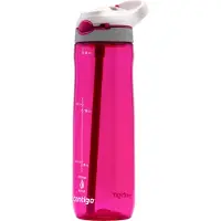 CONTIGO Ashland Autospout Waterfles met rietje | Grote BPA-vrije Drinkfles van 720ml | Sportfles | Lekvrije Drinkfles | Ideaal voor School, de Sportschool, Fiets, Hardlopen, Wandelen | Sangria