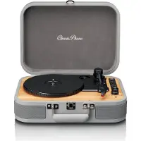 Lenco CLASSIC PHONO TT-116GY - Retro Bluetooth platenspeler met ingebouwde speakers - Grijs