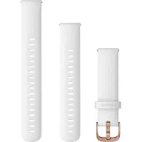 Garmin Siliconen Bandje Wit/Roségoud 18mm