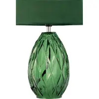 Pauleen Tafellamp Crystal Velvet, groen, Woon-/ Eetkamer, Glas, Modern, Tafellamp