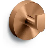 Clou Flat Kledinghaken Set Van 2 - Geborsteld Brons Pvd - Messing - Accessoires, Handdoekhouders, Handdoekhaken - 8717462013593