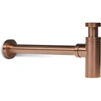 BLUE LABEL Brondby Designsifon - Geborsteld Brons PVD - Messing - 8711802006146 - Wastafels, Sifons