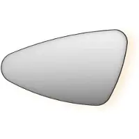 Ink Spiegel Organisch SP23 80x50 cm Met Verlichting en Spiegelverwarming Links Mat Zwart