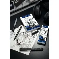 Faber-Castell manga feutre pitt noir gris pochette de 8 167107