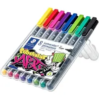 Staedtler Lumocolor M permanent - Box 8 st new colours