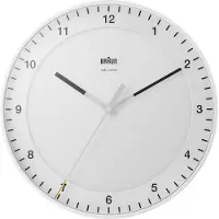 Braun BC17W-DCF - Wandklok - Analoog - Radiogestuurde tijdsaanduiding - Kunststof - Wit