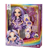 Rainbow High Klassieke Modepop - 28 cm - Violet (paars) - Met slijmset en diertje
