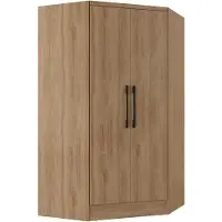 Vente-unique Hoekkast met 2 deuren - L101 cm - Kleur: houtlook - AURALI