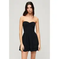 Superdry 50s Bandeaumini-jurk met Kant Zwart Grootte: 42