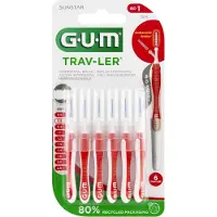 Gum Trav-Ler 0.8 mm rood - 5+1 Gratis