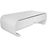 DeLOCK ergonomische monitor standaard/verhoger met 1 lade - L / wit