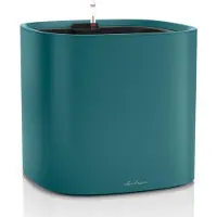 Lechuza PILA COLOR PLANTER 35 - Plantenbak - met uitneembare binnenbak - met bewateringssysteem - ALL-IN-ONE set met LECHUZA-PON - petrol blauw