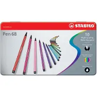 Stabilo Pen 68 - Premium Viltstift - Etui Met 10 Kleuren