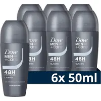 Dove Men+Care Men+Care Anti-Transpirant Deodorant Roller - Classic - hard tegen zweet, zacht voor je huid - 6 x 50 ml