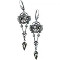 KRIKOR - Gothic Oorbel - Dark Passion - voor Vrouwen - zilverkleurig | Maat Standard