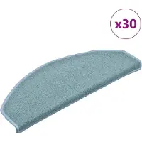 vidaXL Trapmatten 30 st 65x24x4 cm zeeblauw halfrond groot