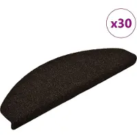 vidaXL Trapmatten Zelfklevend 30 stuks 65x21x4 cm Donkerbruin