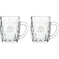 Libbey Gegraveerde set bierpullen 55cl Just Married 5 years ago