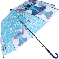 Lilo & Stitch Paraplu - Kinderparaplu - Metaal frame - Blauw - Transparant
