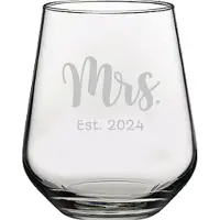 Pasabahce Gegraveerde drinkglas 42,5cl Mrs. Est. 2024