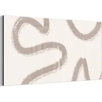 MuchoWow Aluminium schilderij 120x60 cm - Wanddecoratie metaal - Moderne kunst - Beige - Abstract - Metalen muurdecoratie woonkamer - Decoratie industrieel - Foto op dibond - Industriële accessoires slaapkamer