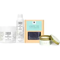 Therme Cadeauset Zen White Lotus Hoop - Shower Foaming 200 ml Zen White Lotus - Bodybutter 225 gr Zen White Lotus - ARELO Lekkere thee - My Flame Kaars Blikje Hoop