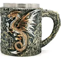 JV Draken Mok Bierpul met Draak - (hxbxd) ca. 12cm x 16cm x 9cm - Inhoud: ca. 350ml