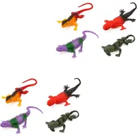 Atosa Speelgoed hagedissen dieren speelfiguren - set 8x stuks - kunststof - tussen 20-25 cm - kleuren mix
