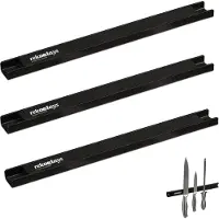 Relaxdays magneetstrip gereedschap - set van 3 - 30 cm - staal - messenhouder magnetisch