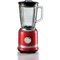 Ariete 0585/00 - Blender - 1.5 liter - 1000 W - glazen kan - RVS - pulse functie - ice crusher - rood