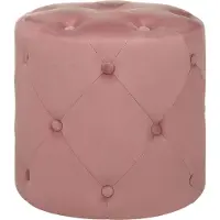 Beliani COROLLA - Poef - Roze - Fluweel