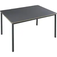 En.casa Eettafel Lindesberg 120x70x75 cm grijs eikenkleurig en zwart