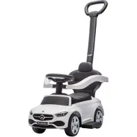 Eco toys Wit Mercedes Benz Loopauto met Duwstang 668