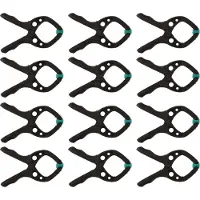 Wolfcraft - 12 Veerklemmen MINI 30mm - Veerklem - Zeilklem - Marktklem - EXTRA STERK - Zeilklemmen - 8653000