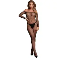 Le Désir Bodystocking OffShoulder Neck - One Size