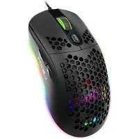 HxSJ X600 Optisch Gaming Muis - Ultra licht - RGB Verlichting - 8000DPI - Zwart