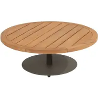 4 Seasons Outdoor Volta lounge tuintafel met middenpoot 80xH30 cm aluminium olive