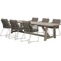 AVH-Collectie Taranto Ravello dining tuinset 250x100xH76 cm 7 delig rope acacia