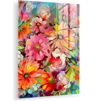 MuchoWow Glasschilderij 90x120 cm - Schilderij acrylglas - Bloemen - Kunst - Schilderij - Botanisch - Foto op glas - Muurdecoratie woonkamer - Wanddecoratie slaapkamer - Schilderijen