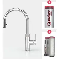 Quooker Cube Flex round chroom met Combi reservoir
