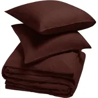 Yumeko Dekbedovertrek set Gewassen Linnen 200x220 Rood - Eco, Bio & Fairtrade