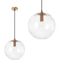Toolight Hangende Glazen Plafondlamp Lassi Rose Gold 25 Cm
