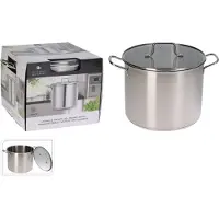 Excellent houseware Soeppan RVS Ø24cm 8L Zilver zilver RVS Pan