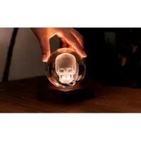 Gingko - Amber Crystal Ball Night Light - Skull - Schedel