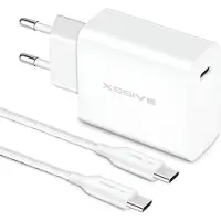 Xssive 45W Super Snellader Set - 1 Meter - USB C naar USB C - Geschikt voor Samsung S24, S23, S22, S21, S20 Ultra Plus FE - Fast Charger