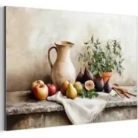 MuchoWow Aluminium schilderij 180x120 cm - Wanddecoratie metaal - Fruit - Kruiden - Landelijk - Metalen muurdecoratie woonkamer - Decoratie industrieel - Foto op dibond - Industriële accessoires slaapkamer