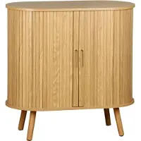 Sweeek Scandinavisch kastje met 2 schuifdeuren 80cm Naturel