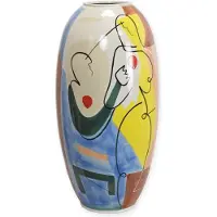 Baakman Porseleinen vaas - Vaas - handbeschilderd - 63,8 cm hoog