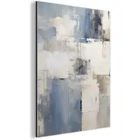 MuchoWow Aluminium schilderij 60x80 cm - Wanddecoratie metaal - Aquarel - Abstract - Kunst - Metalen muurdecoratie woonkamer - Decoratie industrieel - Foto op dibond - Industriële accessoires slaapkamer