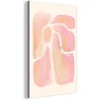MuchoWow Aluminium schilderij 120x180 cm - Wanddecoratie metaal - Bloemen - Roze - Natuur - Boho - Metalen muurdecoratie woonkamer - Decoratie industrieel - Foto op dibond - Industriële accessoires slaapkamer